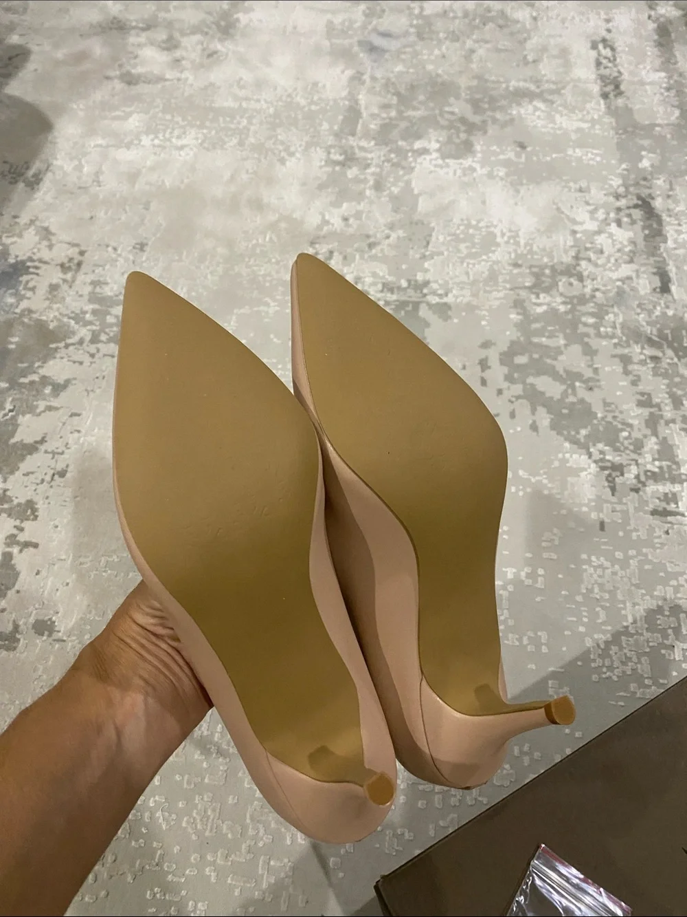 Paolo Linea Nude Pink Pointed Toe Pumps